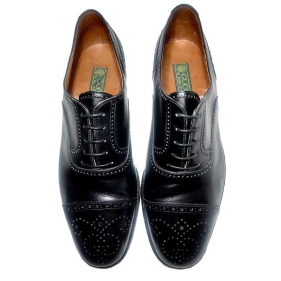 Gucci Men's Leather Cap Toe Oxfords - Picture 5 of 8